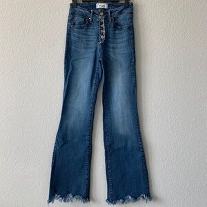 Tricot raw hem jean